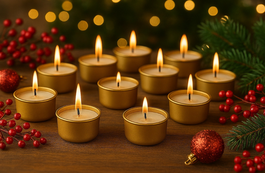 Golden Jar Tealight Candles