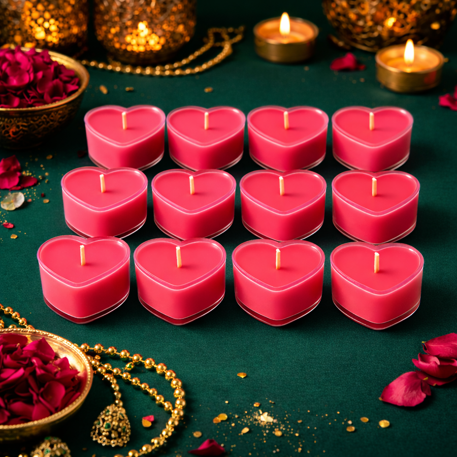 Premium Heart Shaped Tea Light Candles