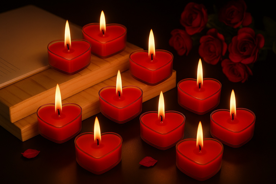 Heart Shaped Tea Light Candles